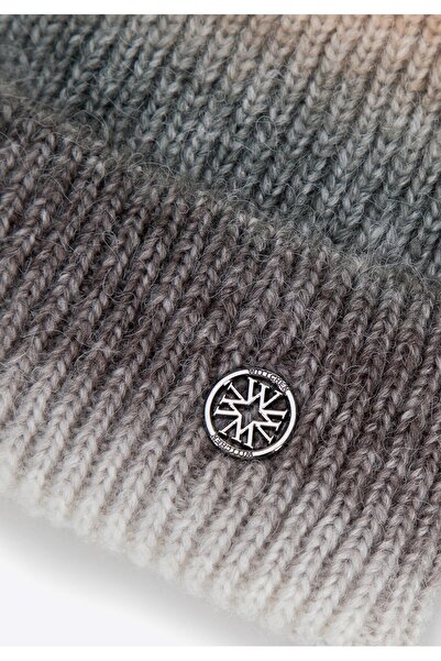 Wittchen Women's Winter Hat in Ombre Gray and Beige Acrylic