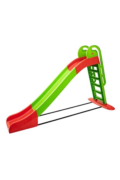 Doloni Tobogan pentru copii, verde/roșu, 243 cm, stabil, cu trepte