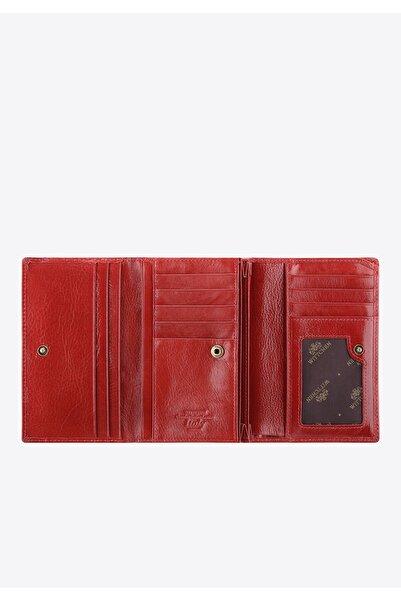 Wittchen Women's Leather Wallet, Stylish Medium Red, Leather