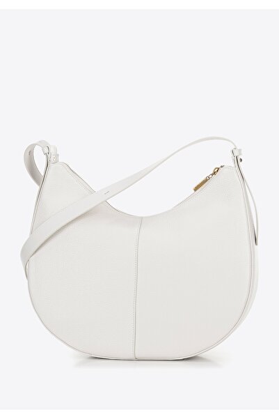 Wittchen Geantă de umăr din piele pentru femei, mare, crem