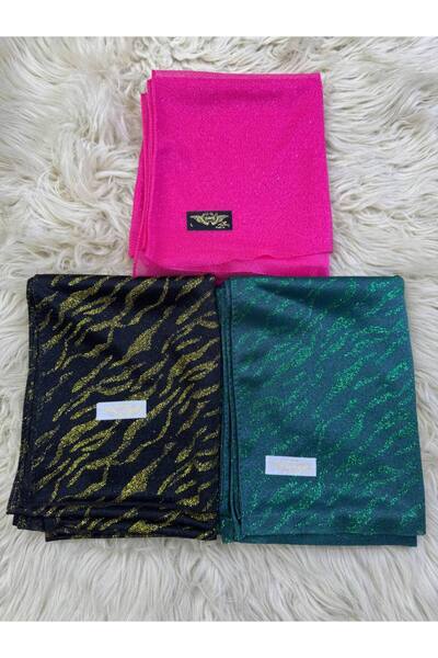 ALDIRA 3 Pcs Women's Silvery Silver Glittering Evening Dress Shawl