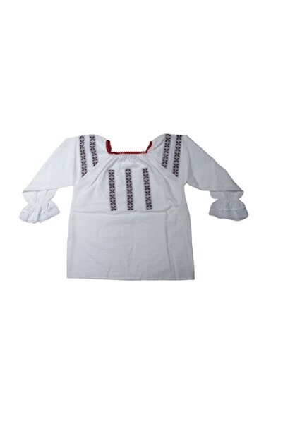 OEM Bluză tradițională pentru fete, topiță panza, multicoloră, mărimea 5 ani