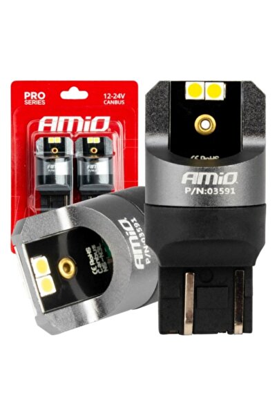 AMIO LED CANBUS PRO 7443 W 21/5W 4x3030 SMD Alb 12/24V