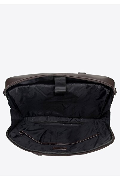 Wittchen Geantă pentru laptop bărbătească de 16", maro închis, piele ecologică