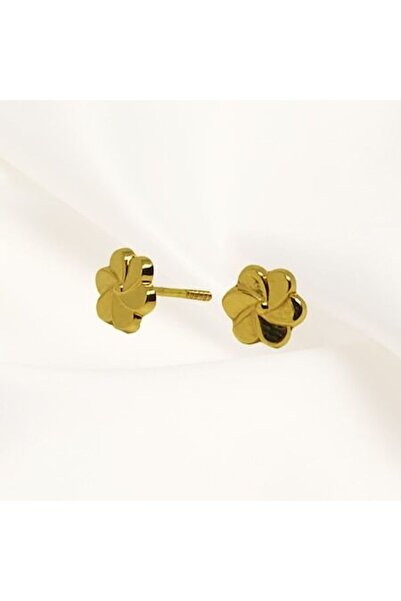 Joliesse Diamonds Set de 2 cercei din aur satinat de 14K „Bloom Sparkle” cu î...