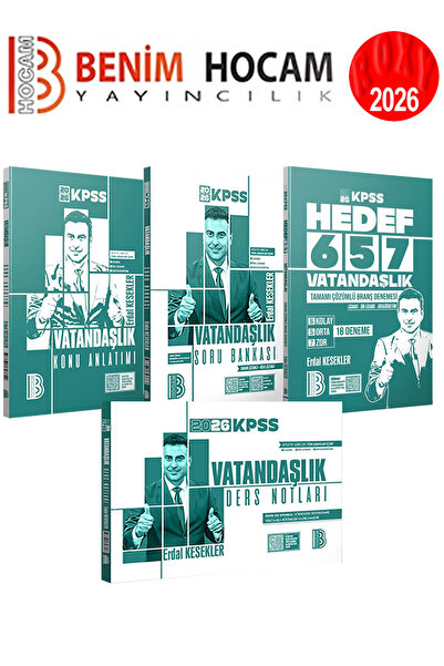 Benim Hocam Yayınları 2026 KPSS Vatandaşlık Konu Anlatımı Soru Bankası Hedef ...