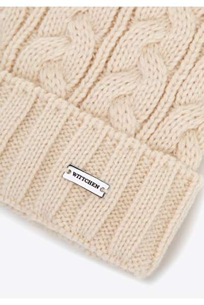 Wittchen Women's Acrylic Braided Hat Cream Acrylic