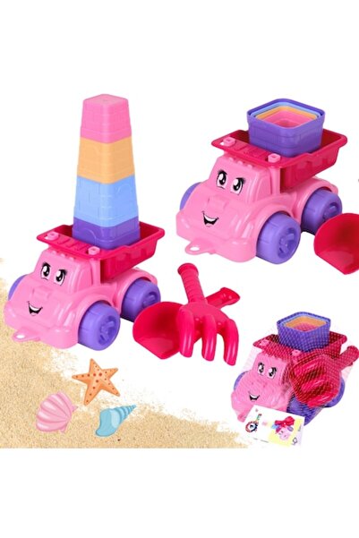 Technok Set de joacă cu nisip, TechnoK, basculantă, 4 matrițe, lopată, greblă...