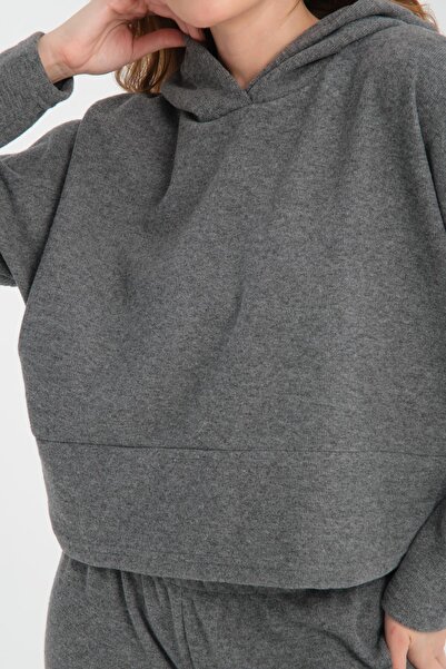 Shoppingdimoda سويت شيرت بغطاء للرأس من قماش ثيسالونيكي