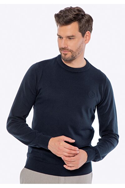 Wittchen Men's Navy Blue Cotton Sweatshirt