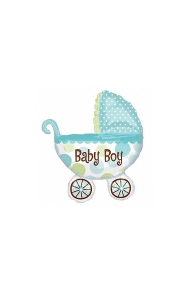 Doty Balon folie petrecere, cărucior bebeluș băiețel, multicolor, 80 cm,