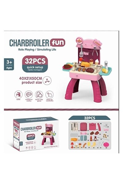 MAKSIK Kids grill play set, Maksik, 32 pieces, 40x21x50cm, multicolor