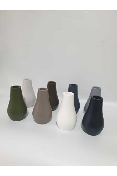 TACTIC Decorative Modern Form Stone Vase - Small Size Stylish Tabletop Flower Holder – 13 cm