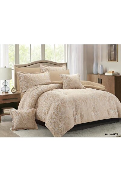 MODERN 8-piece king size microfiber comforter set for a comfortable sleep and elegance for your room. Bed size: 200*200