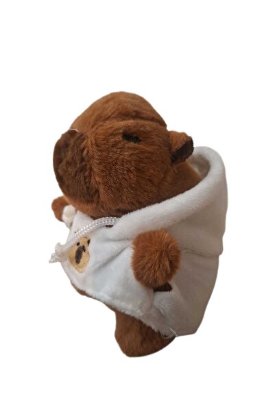 capybara breloc cu hanorac alb 15cm