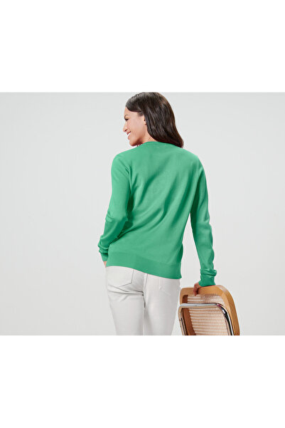 Tchibo Women's Cardigan, Thin Knitted, Green