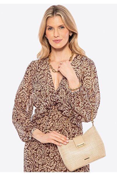 Wittchen Women's crossbody bag, woven, beige, polypropylene