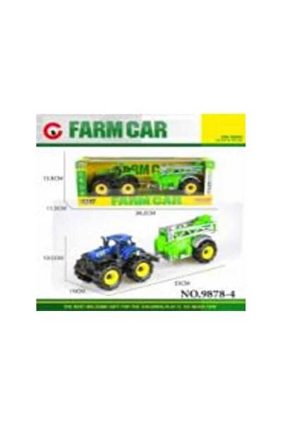 MAKSIK Tractor cu remorcă, Maksik, design realist, roți mobile, 9878-4