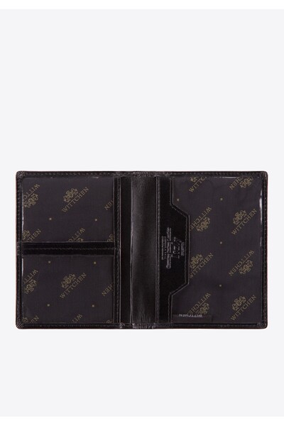 Wittchen Geantă de documente verticală din piele pentru bărbați, neagră