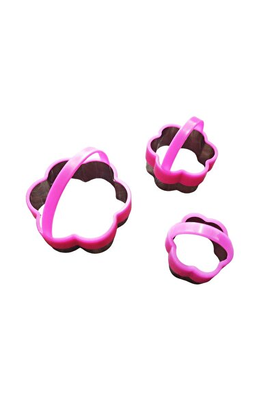 BV Set of 3 flower-shaped cutters for cakes, pastry stamps, biscuits