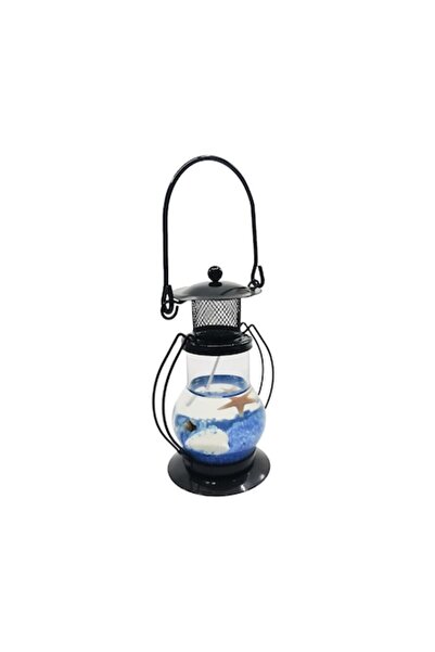 Doty Obiectul decorativ SeaLamp cu lumânare inclusă, design creativ, mâner, 11x9 cm, negru,