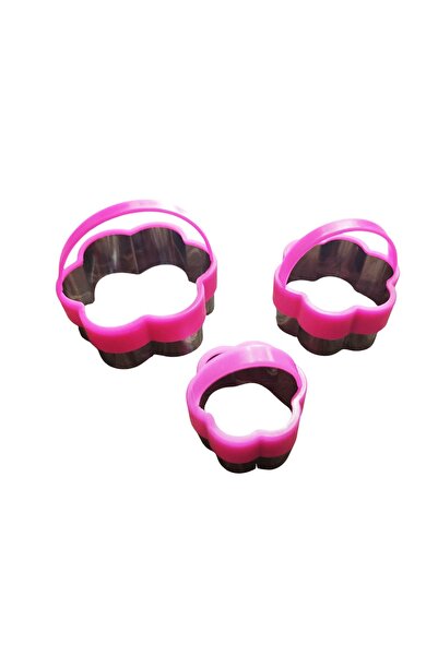 BV Set of 3 flower-shaped cutters for cakes, pastry stamps, biscuits