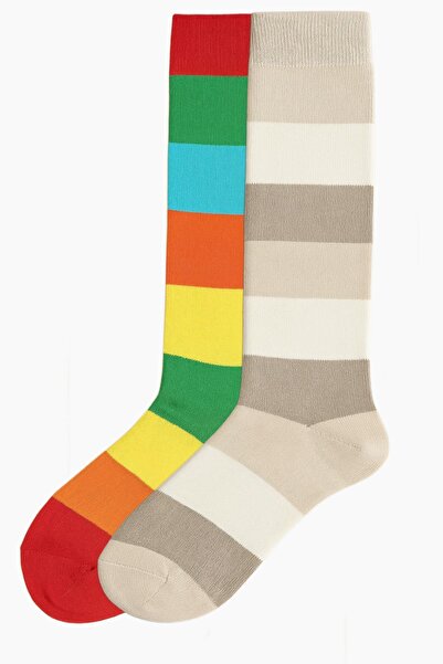 COTENCONCEPT 2 чифта раирани и цветни чорапи до коляното