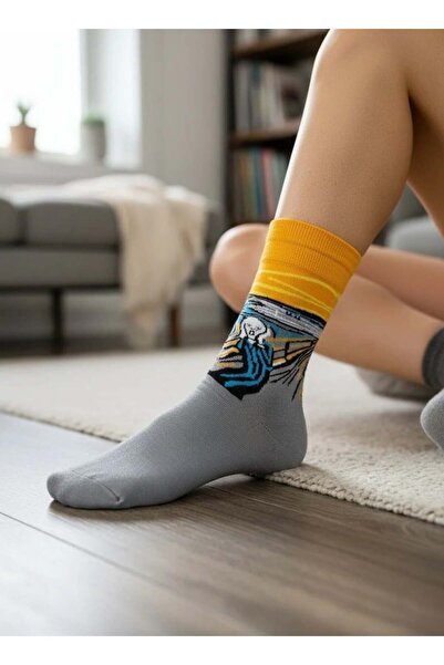 CANMODA Șosete cu model Scream (potrivite pentru mărimea 36-44)