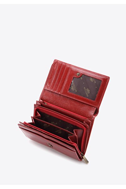 Wittchen Women's Leather Wallet, Stylish Medium Red, Leather
