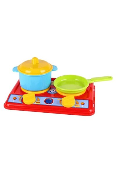 TEDDIES Kids kitchen, TEDDIES, set with stove and pot with lid, 39x39x29 cm, 3+ years
