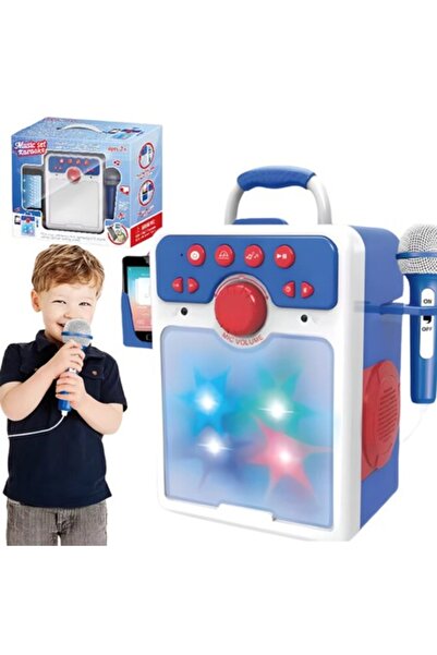 MAKSIK Set karaoke cu microfon, MAKSIK, 70 de melodii, efecte luminoase, 36,5x30,5x15,5 cm