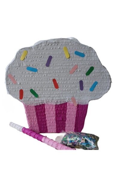 OEM Pinata pentru brioșa, 45 cm, alb+roz+violet