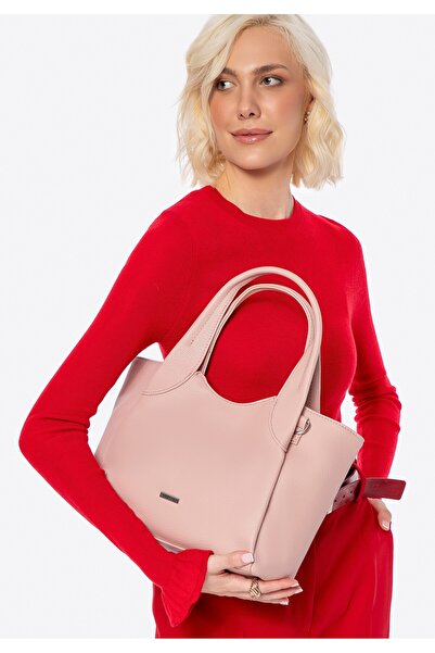 Wittchen Servietă mică din piele pentru femei, roz