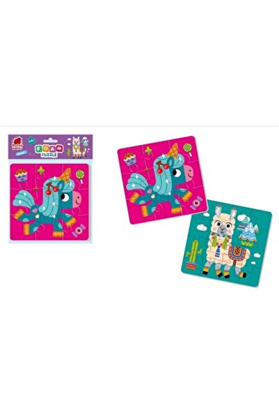 Roter Kafer Puzzle 2 în 1 din spumă, Roter Kafer, model unicorn și lamă, 16/9 piese