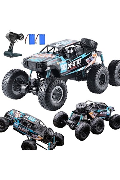 MAKSIK Off-Road Remote Control Jeep, 6 Wheels, Large Suspension, 24.6x23.5x60 cm, Set with Remote an