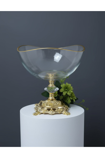 ÇNR Home Collection Luxury Presentation Bowl with Metal Legs