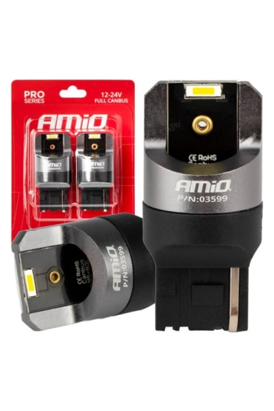 AMIO LED FULL CANBUS 21W 2 SMD 7440 Alb 12-24V (Set de 2)