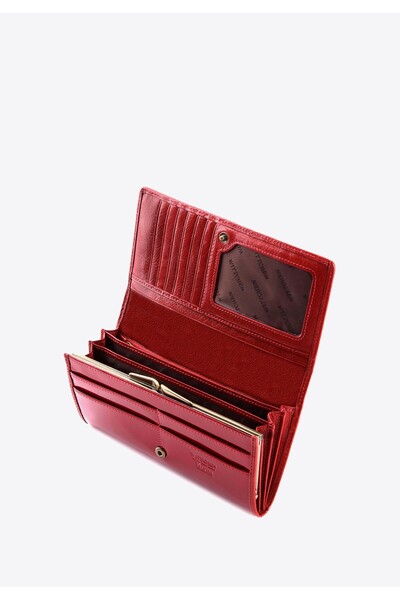 Wittchen Women's horizontal patent leather wallet red patent leather