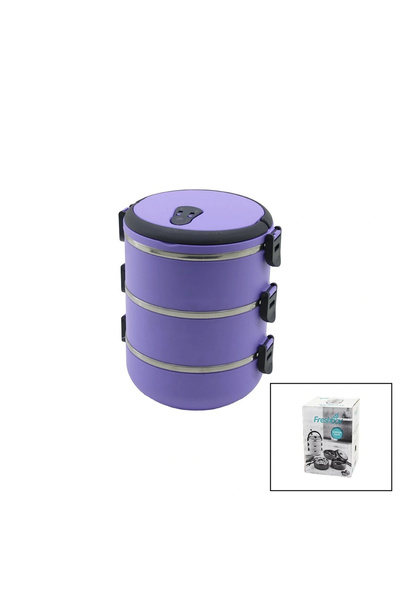 ALFA AKSESUAR 03 Lila 3-Piece Sefer Stone Storage Container 1.8Lt