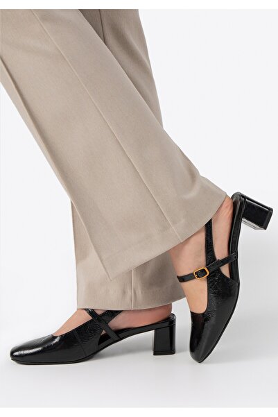 Wittchen Women's Mary Jane Pumps with Low Heel, Black, Leather