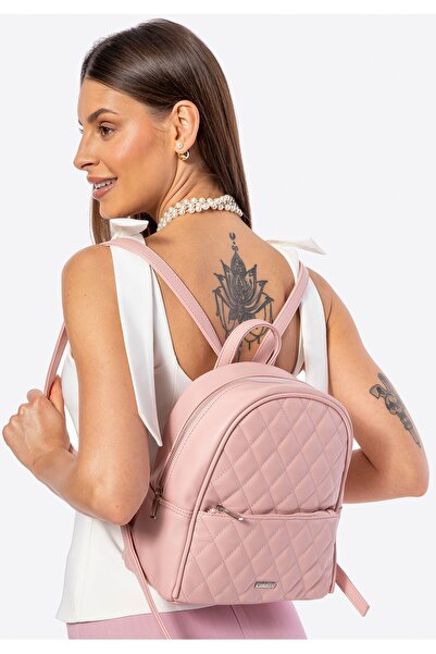 Wittchen Rucsac de damă din imitație de piele cu cusături roz roz - piele