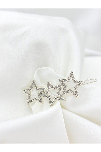 Raha Butik Zirkon Taşlı Üçlü Takım Yıldız Metal Yan Toka