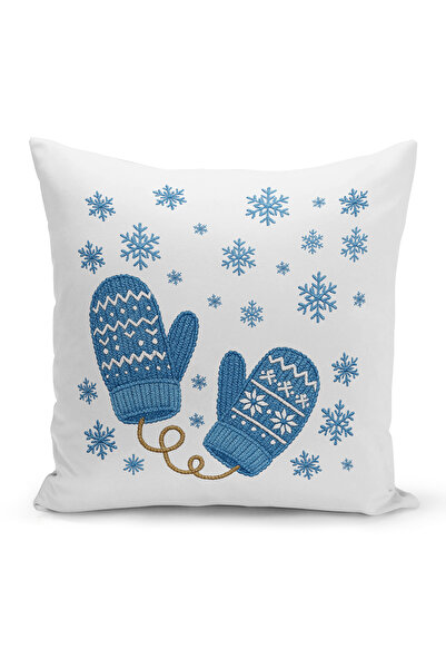 Bertille Home New Year Series Double-Sided Digital Printed Set of 4 Throw Pillow Covers (Christmas Cushion Cover)