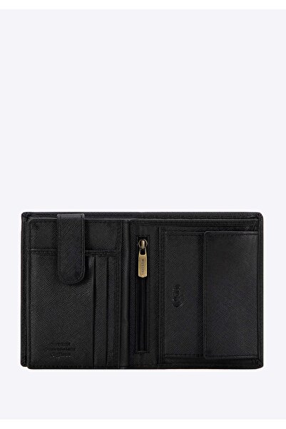 Wittchen Men's Saffiano Leather Wallet Black Black Leather