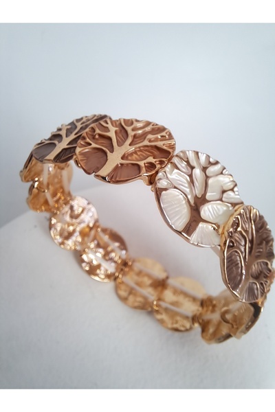 BHR AKSESUAR Kahverengi Hayat Ağacı Elastik Bileklik