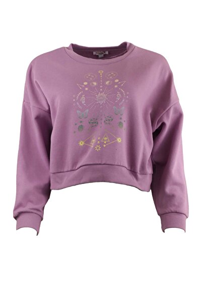 Jennyfer Butterfly Purple Blouse - XXS/XS, Purple, 70% polyester 30% cotton