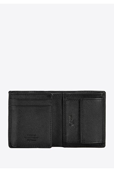 Wittchen Men's Saffiano Leather Wallet Small Dark Gray Dark Gray Genuine Leather