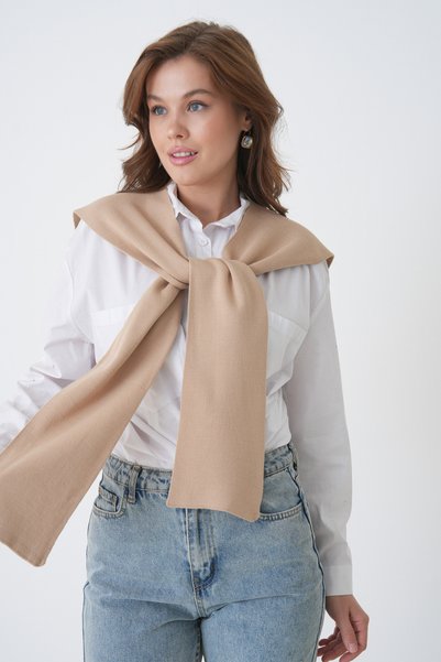saint majesta 100% Acrylic Knitwear Shoulder Shawl Women's Office Daily Fashion Scarf- Sm2026