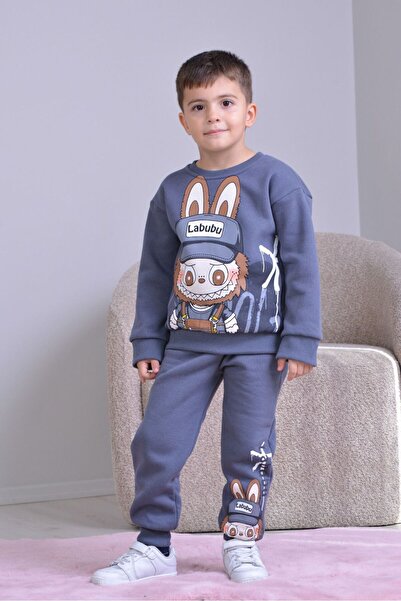 LİLLYPİCCA Boy's Character Patterned 3-Thread Raised 2-Piece Set
