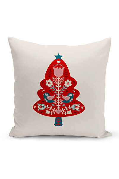 Bertille Home New Year Series Double-Sided Digital Printed Set of 4 Throw Pillow Covers (Christmas Cushion Cover)